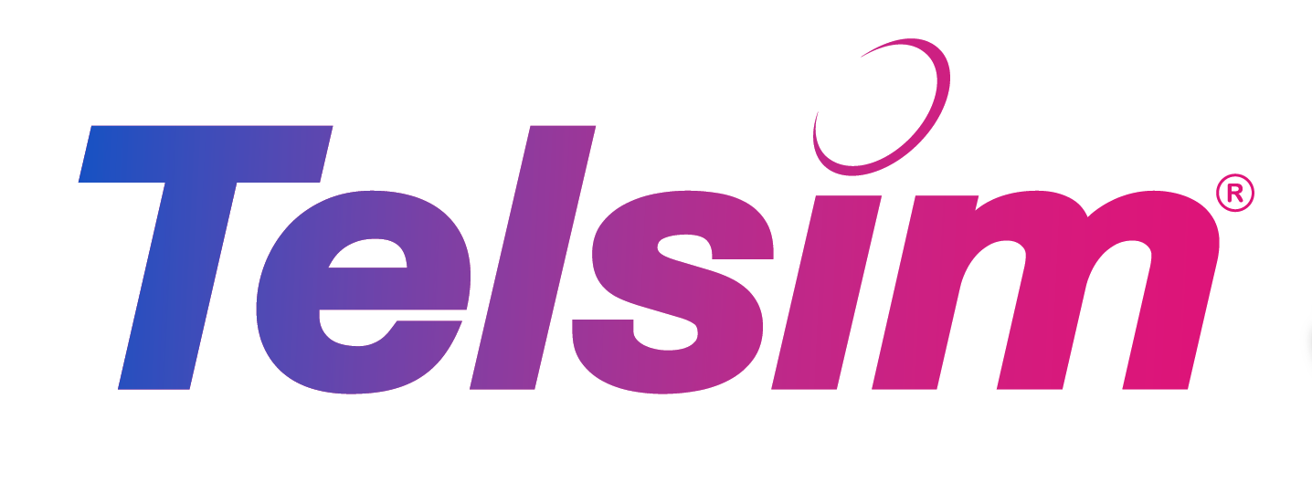 Telsim eSIM Australia Logo with pink and blue gradient color